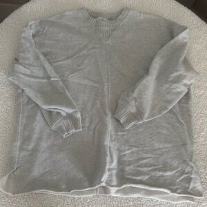 Aerie Light Gray Knit Over-sized Sweater